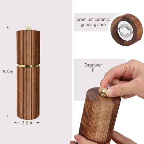 Wooden Pepper Grinder Pepper Mill (BURLYWOOD-1)