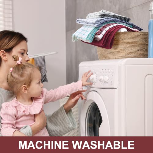 Large Premium Cotton Kitchen Towels 16"x 28" (Rust / 16" X 28" - 4 Pack)