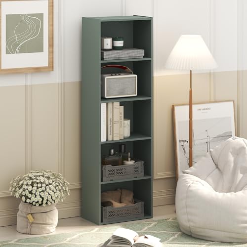 LUDER Book Shelf (Sage Green / 5-Tier)