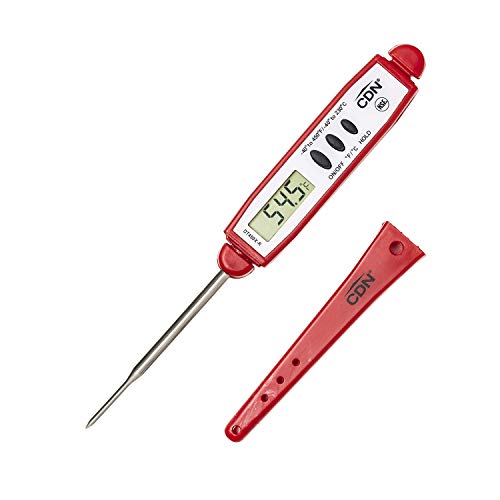 ProAccurate® Instant Read Digital Pocket Thermometer with 2.75" Stainless Steel Tip for Accurate Temperature Measurement (Red)