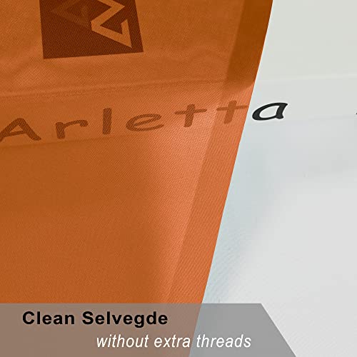 Sheer Curtains 63 inch Length 2 Panels Set (Orange / 42"W x 63"L (Pack of 2))