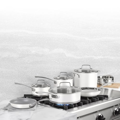 Matte White Stainless Steel 11 Piece Set (White)
