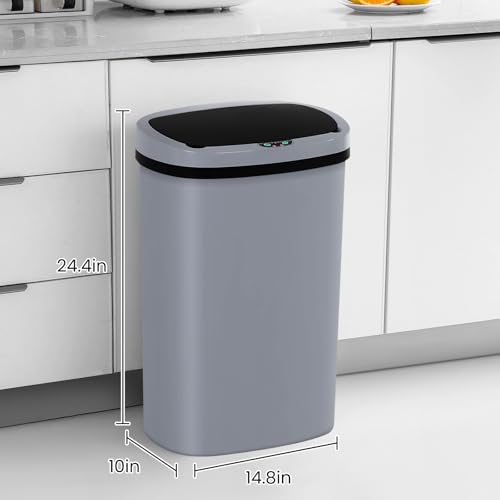 13 Gallon Trash Can (Gray)