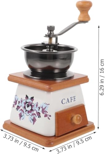 Burr Coffee Grinder Manual Wooden Hand Crank Bar Gift