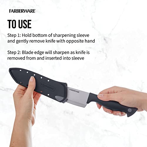 EdgeKeeper 6 Inch Chef Knife with Self (Black/Gray / 6" / Chef Knife)