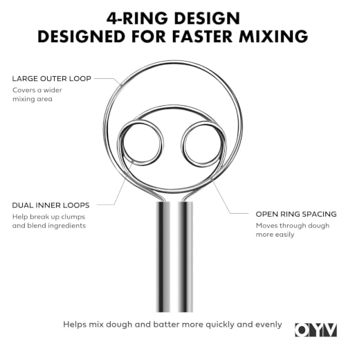 All 304 Stainless Steel Dough Whisk (12*3.4 in)