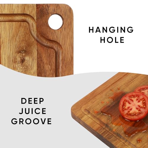 Large Acacia Wood Cutting Board for Kitchen