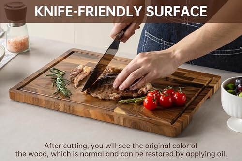 Walnut Wood Cutting Boards for Kitchen (Walnut / 16.5"L x 11.6"W)