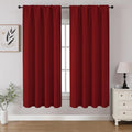 Red Blackout Curtains 54 inch Length 2 Panels Set (Red / 52"W x 54"L (Pack of 2))