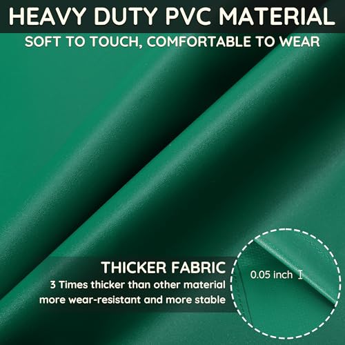 Heavy Duty Extra Long Oil & Chemical Resistant Thicker Rubber Aprons Unisex (Green)