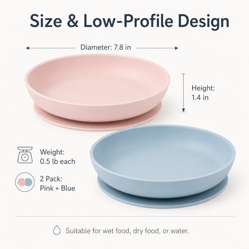 2 Pack Silicone Cat Bowls (SiliconeBowl-PinkBlueset)