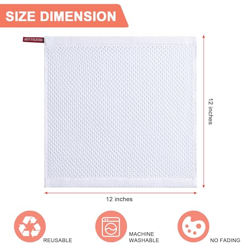 Kitchen Towels 6 (White / 12 x 12 - 6 Pack)