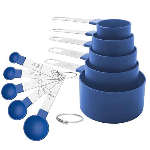 Measuring Cups and Spoons Set (Blue)