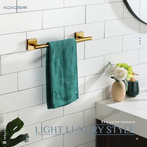 Hand Towel Bar Bathroom Towel Holder for Bath Kitchen Cabinet Towel Ring 12 Inch Brushed Gold Stainless Steel B4005BG (Brushed Gold / 12-Inch)