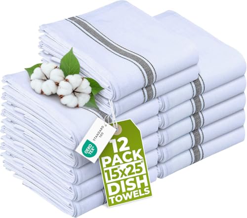 Black Dish Towels [12 Pack (Black)