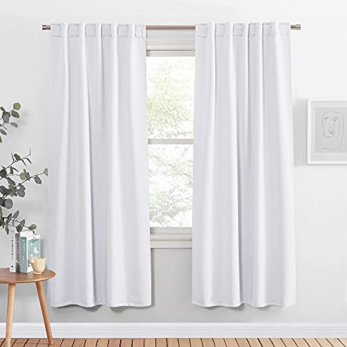 50% Blackout Window Curtain Panels (Pure White / 42"W x 72"L (Pack of 2))