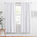 50% Blackout Window Curtain Panels (Pure White / 42"W x 72"L (Pack of 2))