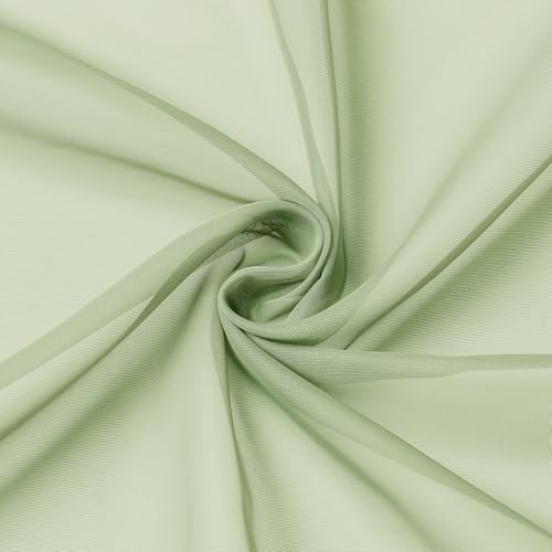 Light Green Sheer Curtains 78 Inches Long 2 Panels Set for Living Room (Light Green / 42"W x 78"L (Pack of 2))