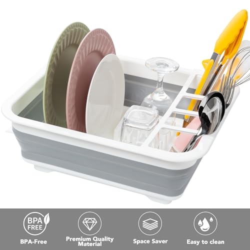 Collapsible Dish Drying Rack (Gray / Dish Drying Rack)