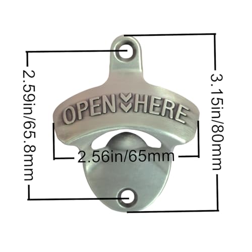 Old Style Wall Mounted Bottle Opener (Antique Silver)
