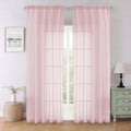 Blush Pink Sheer Curtains for Bedroom 90 Inches Long 2 Pcs (Blush Pink / 59"W x 90"L (Pack of 2))