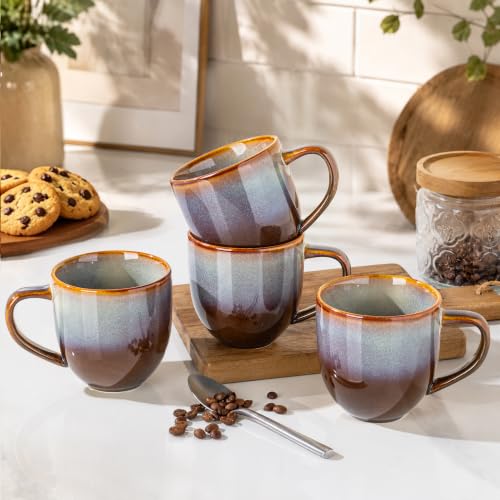 Ceramic Coffee Mugs Set of 6 (Dusk Blue / 12 OZ (Set of 6))