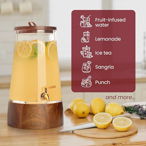 Glass Drink Dispenser with Spigot (1.72 Gallon)
