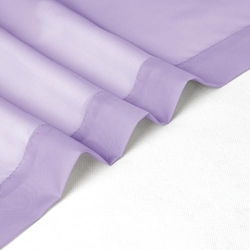Sheer Lilac Curtains 90 inches Long 2 Panels (Lilac / 42"W x 90"L (Pack of 2))