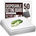 Disposable Cutting Boards for Kitchen 50 Count White Cutting Board 12 Inch X 17.5 Inch Flexible Cutting Boards For Kitchen ~ Patent Pending ~ Recyclable Disposable Cutting Board Sheets By Crown (White / Large 50 Count)
