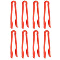 8 Pcs Toaster Tongs (8 Inch / Red)