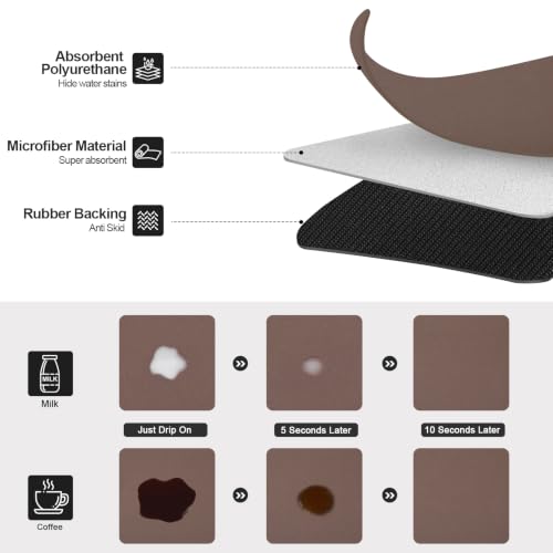 Coffee Mats for Coffee Bar Accessories (Brown / 19" x 12")