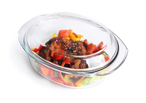 Oval Tempered Glass Casserole Dish (3.5 Liter OVAL)