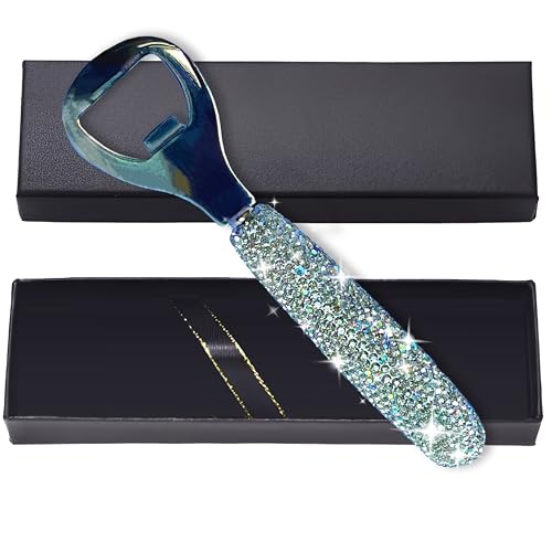 Handcrafted Silver Crystal Bling Beer Opener (silver0903)