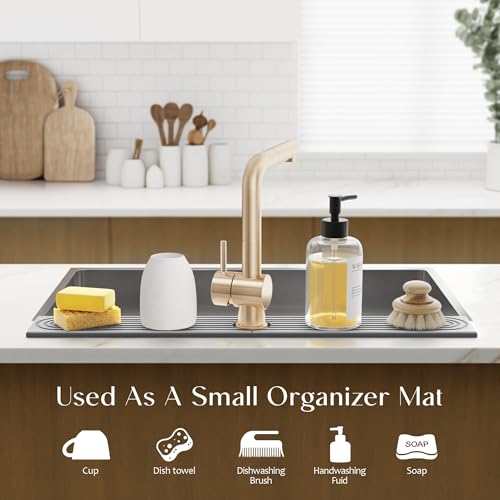 30 inch Kitchen Faucet Absorbent Mat (30" x 3.9" / Gray)