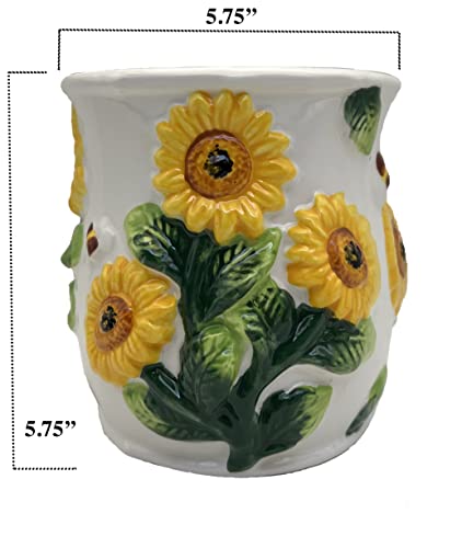 Utensil Holder (3D Sunflower)