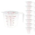 8 Pcs 2 Cup 16 Oz Plastic Measuring Cups With Spout And Handle (8 Pcs / 2Cup/16OZ)