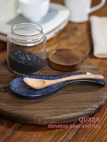 Ceramic Spoon Rest (Vintage Blue)