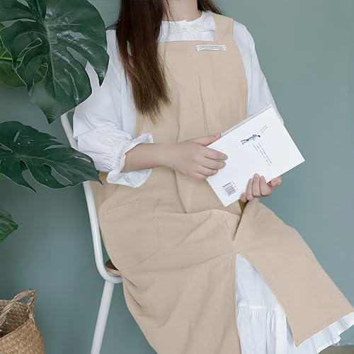 Cotton Aprons for Women and Men (Oatmeal)
