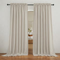 Extra Wide Sheer Curtains for Sliding Patio Door Large Window (Angora / 70"W x 84"L (Pack of 2))