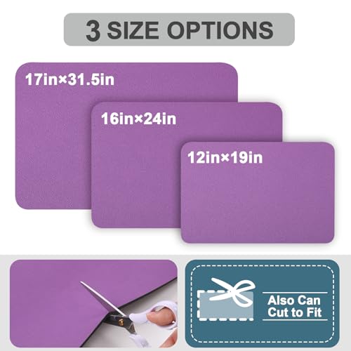Coffee Mat Absorbent Hide Stain Rubber Backed Dish Drying Mat for Kitchen Counter (Purple / 16" x 24")