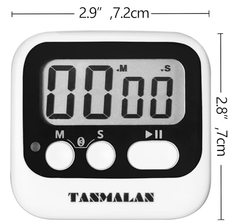 Easy to USE Digital Kitchen Timer (Black -1 Pack)