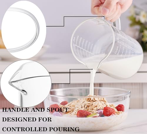 Ackers Etched Graduated Glass Measuring Cup (1000 ML (32 Oz, 4 Cup) - Etched Graduated)