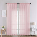 Blush Pink Sheer Curtains 90 Inches Long 2 Panels (Blush Pink / 59"W x 90"L (Pack of 2))