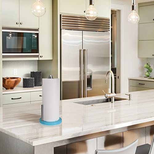 Paper Towel Holder Countertop with Weighted Base (Turquoise)