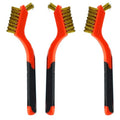 3Pcs Small Brass Wire Cleaning Brushes Set for Rust Removal in Holes