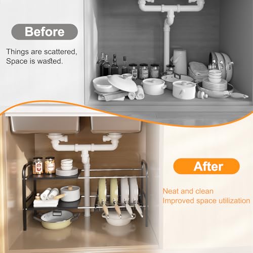 Under Sink Organizer 2 Tier Kitchen Storage Rack