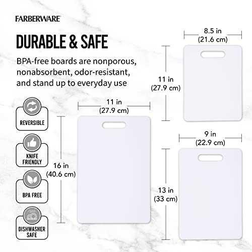 Reversible Plastic Cutting Board Set