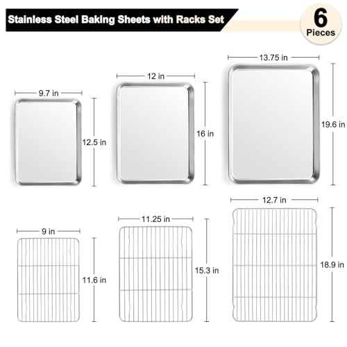 Baking Sheet with Rack Set (20" & 16" & 12.5")