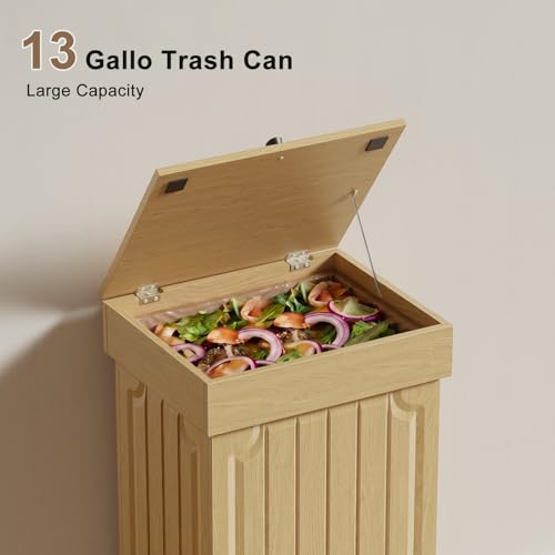 Dog Proof Kitchen Trash Can (Wood)