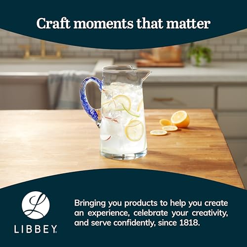 Cabos Glass Water Pitcher (Cabos Blue)